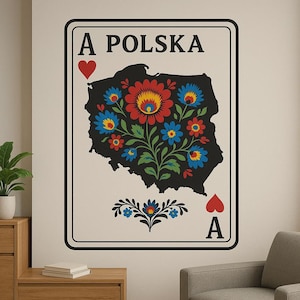 Autocollant mural de carte polonaise avec contour de la Pologne comme autocollant pour ordinateur portable de camping-car mural cadeau pour les voyageurs fans de Pologne