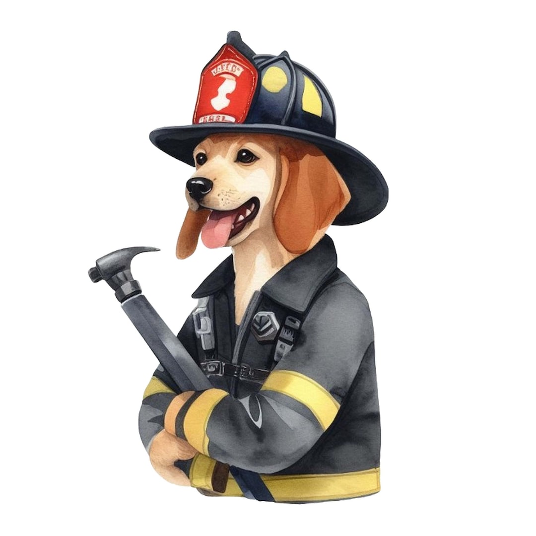 2X Fire Brigade Dogs Car Sticker Dog Sticker Set Colorful Weatherproof ...