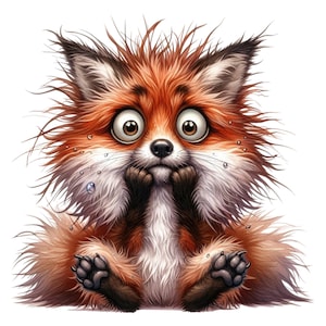 Cute Fox Sticker Wall Decal Car Sticker 3D Cartoon Animal Funny Decoration for Car Laptop Wall Children's Room