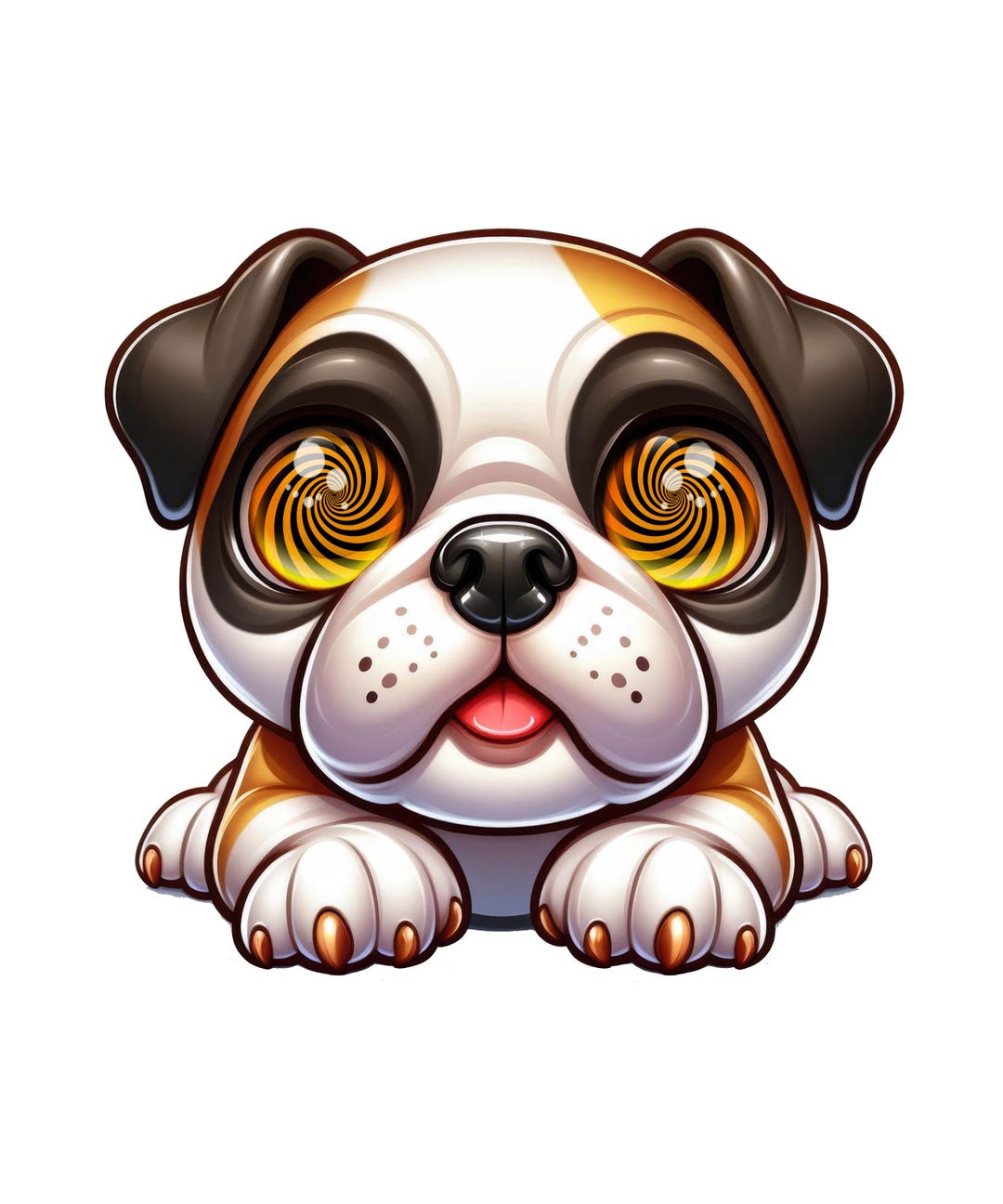 2X Hypnosis Dog Stickers – Funny Cartoon Stickers – Funny Hypnotized ...