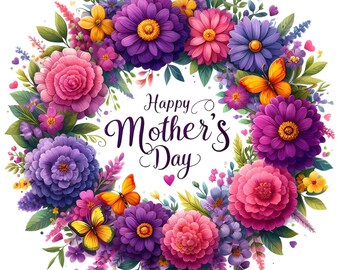 4x Mother's Day Sticker Set (4 pieces): Happy Birthday Mom Stickers - Mother's Day Gift