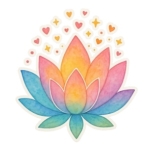Adesivi solo buone vibrazioni | Adesivo yoga fiore di loto | Adesivi Vibrazioni Positive | Regalo di meditazione | Decorazione di consapevolezza per yogi e sognatori