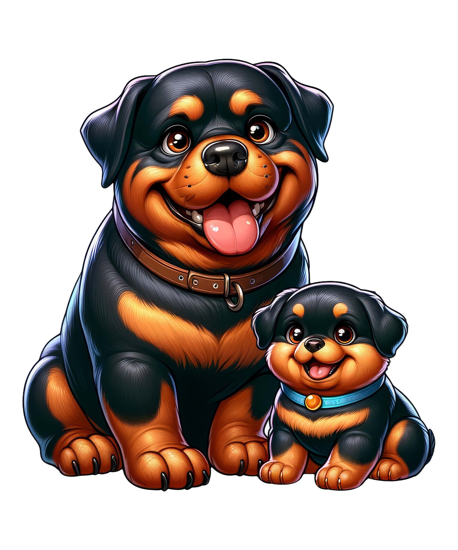 Mother and Baby Dog Car Sticker Dog Sticker - Etsy