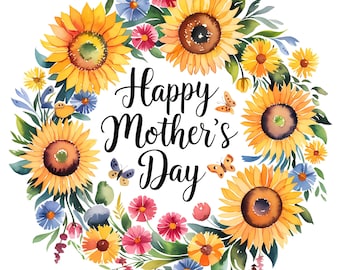 4x Mother's Day Sticker Set (4 pieces): Happy Birthday Mom Stickers - Mother's Day Gift