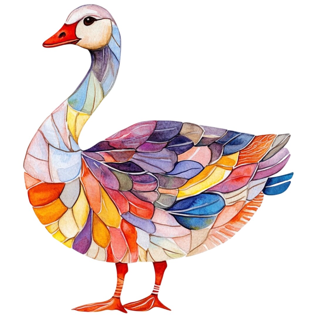 5x Car Stickers Colorful Goose (multipack) – Waterproof for Car ...