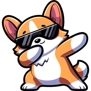 3 adesivi per auto con simpatici cani Corgi Kawaii