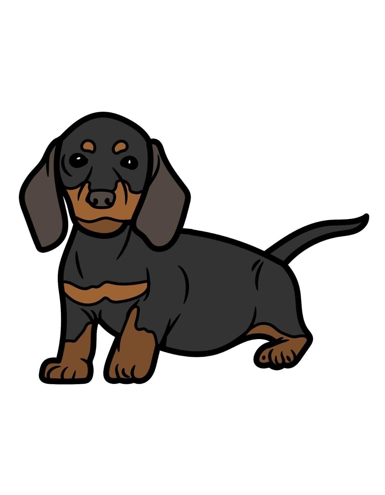 Dachshund Car Sticker – Weatherproof Dog Sticker for Car Window Laptop – Gift Idea for Dachshund Lovers & Dog Friends
