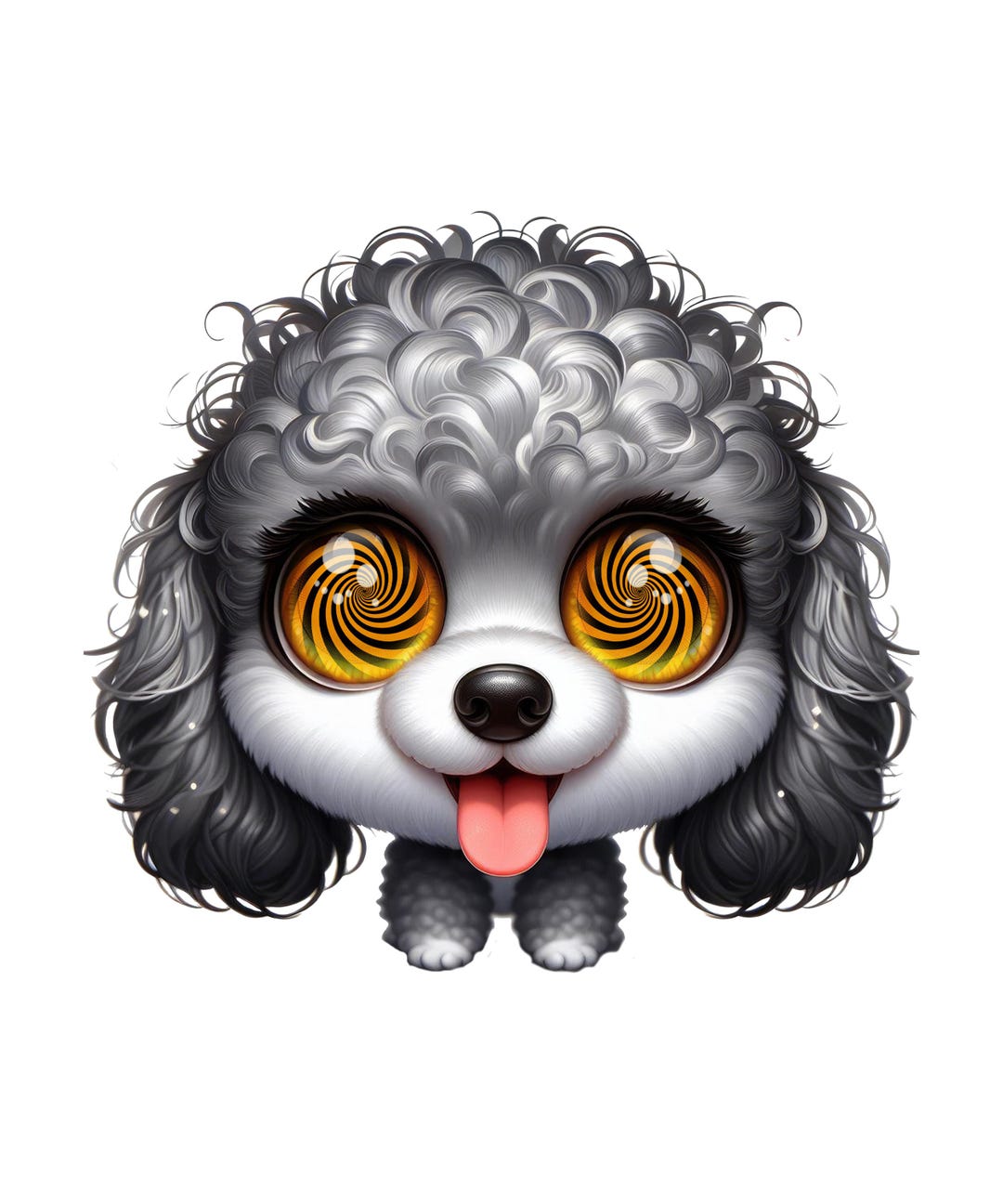 2X Hypnosis Dog Stickers – Funny Cartoon Stickers – Funny Hypnotized ...