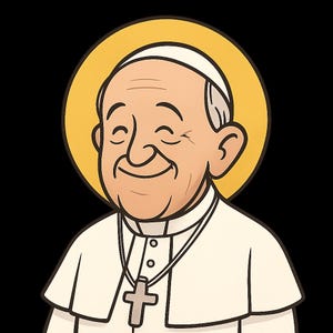 Adesivo Papa Francesco con aureola Adesivo per auto Adesivo in vinile resistente alle intemperie per esterni Personalizzabile
