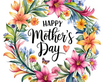 4x Mother's Day Sticker Set (4 pieces): Happy Birthday Mom Stickers - Mother's Day Gift