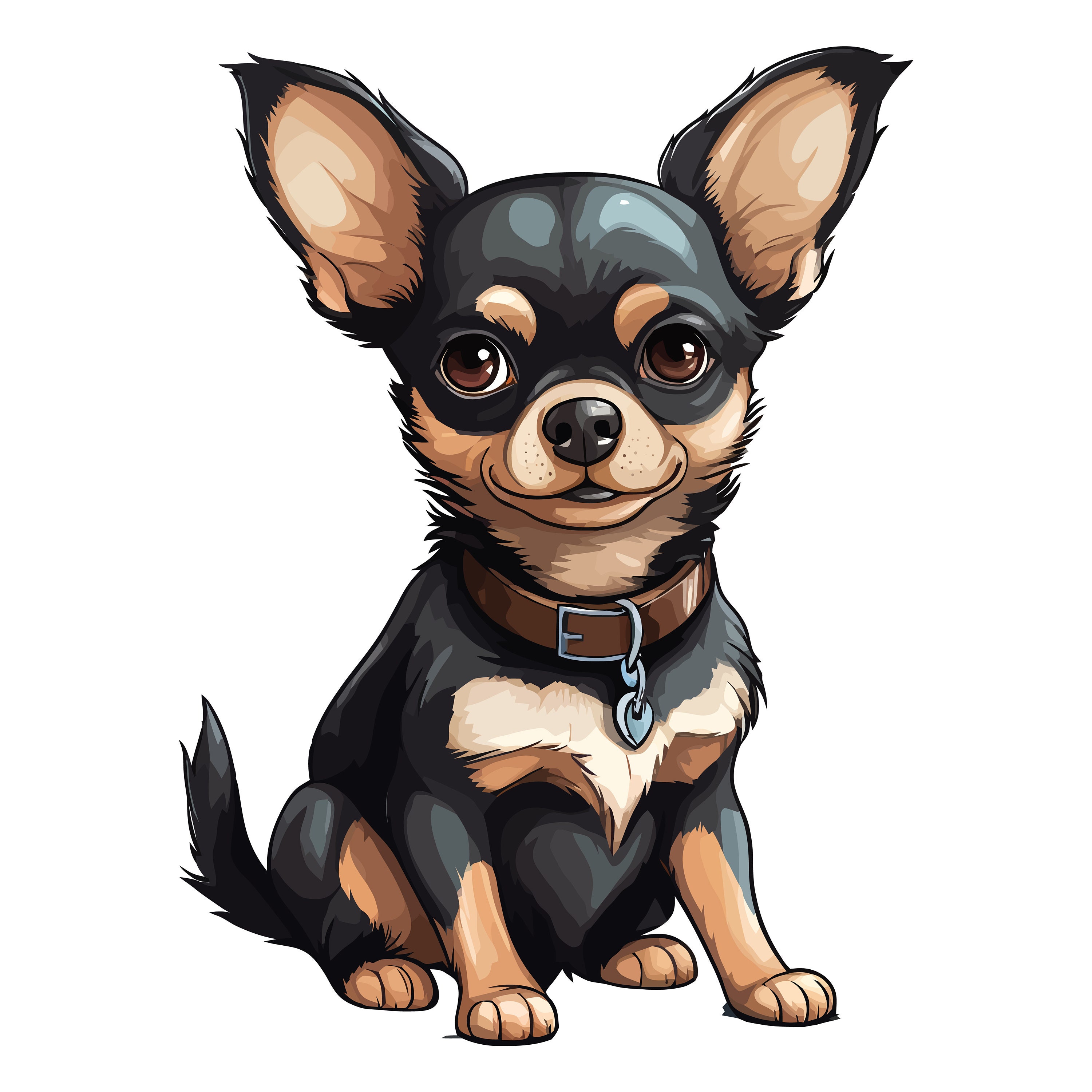 3D Chihuahua Autoaufkleber - Reflektierender Riss-Effekt Aufkleber 15cm