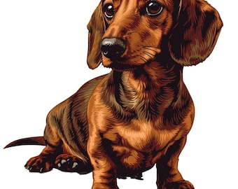 Dachshund Car Sticker – Weatherproof Dog Sticker for Car Window Laptop – Gift Idea for Dachshund Lovers & Dog Friends