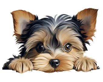 Yorkshire Terrier Car Sticker – Weatherproof Dog Sticker for Car Window Laptop – Gift Idea for Yorkie Fans & Lovers