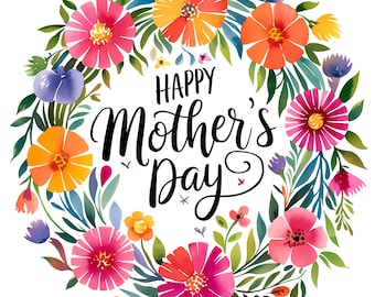 4x Mother's Day Sticker Set (4 pieces): Happy Birthday Mom Stickers - Mother's Day Gift
