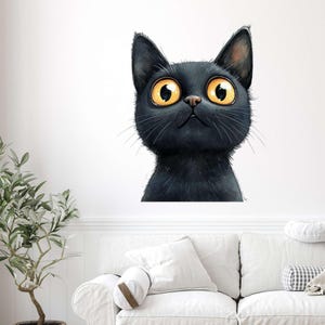 Crazy Surprise Cat Sticker – Funny Cat as Wall Decal & Car Sticker