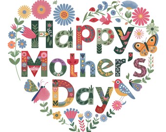 4x Mother's Day Sticker Set (4 pieces): Happy Birthday Mom Stickers - Mother's Day Gift
