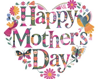 4x Mother's Day Sticker Set (4 pieces): Happy Birthday Mom Stickers - Mother's Day Gift