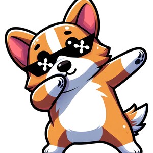 2X Niedlicher Corgi Kawaii Auto Aufkleber Hunde Sticker
