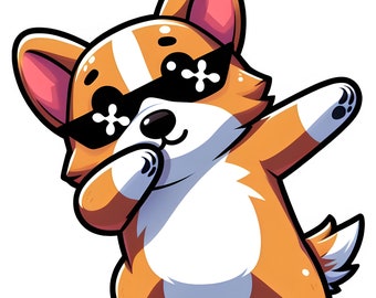 Cute Corgi Kawaii Car Decal Dog Sticker