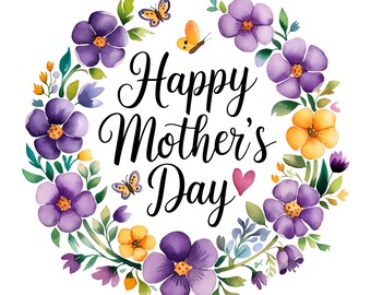 4x Mother's Day Sticker Set (4 pieces): Happy Birthday Mom Stickers - Mother's Day Gift