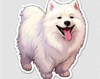 Samoyed car decal dog sticker