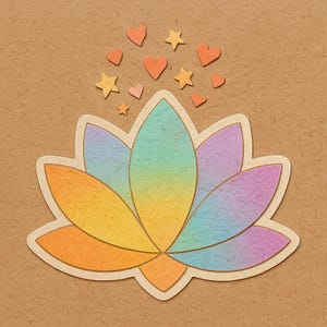 Good Vibes Only Sticker | Lotusblüte Yoga Aufkleber | Positive Vibes Sticker | Meditation Geschenk | Achtsamkeit Deko für Yogis & Träumer