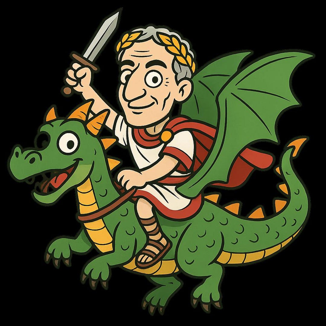 Caesar Sticker Sticker Caesar Rides Dragon Car Sticker Weatherproof Outdoor Vinyl ...