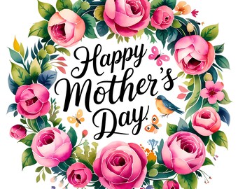 4x Mother's Day Sticker Set (4 pieces): Happy Birthday Mom Stickers - Mother's Day Gift