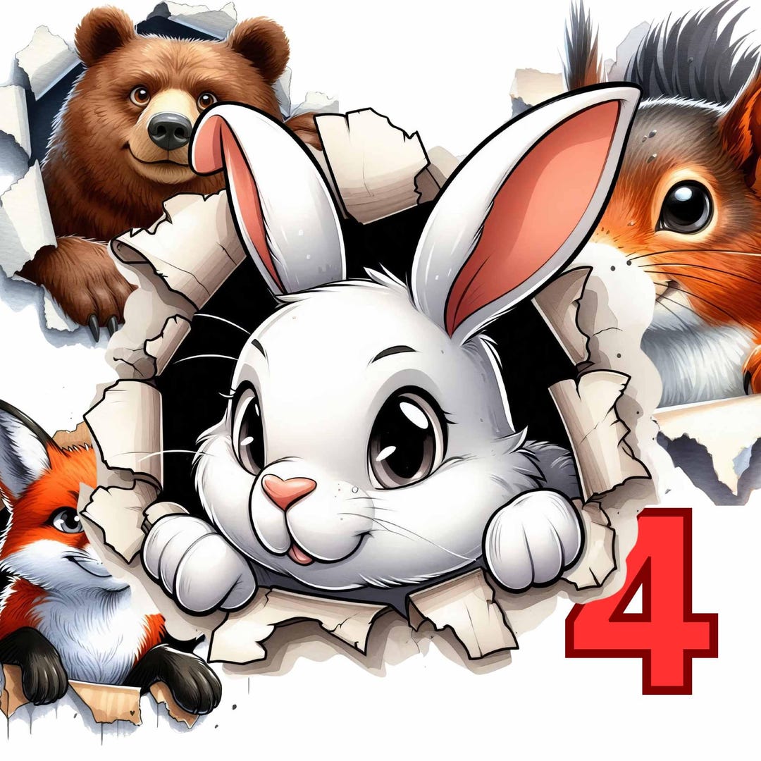 Putstanding Sticker Funny Animal Car Stickers (4 Pieces) β Waterproof for Windows & Laptops ...