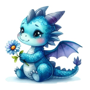 Naklejka Cute Baby Dragon – Fantasy Wall Decal & Car Sticker