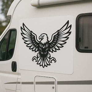 Autocollant aigle aux ailes déployées, autocollant puissant oiseau pour voiture, ordinateur portable, camping-car, cadeau pour les amoureux de la nature et symbole de liberté