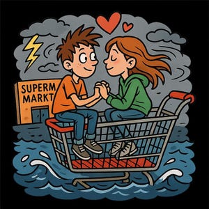 Sticker Sticker Titanix – The unsinkable shopping cart Car sticker Weatherproof outdoor vinyl sticker Personalizable