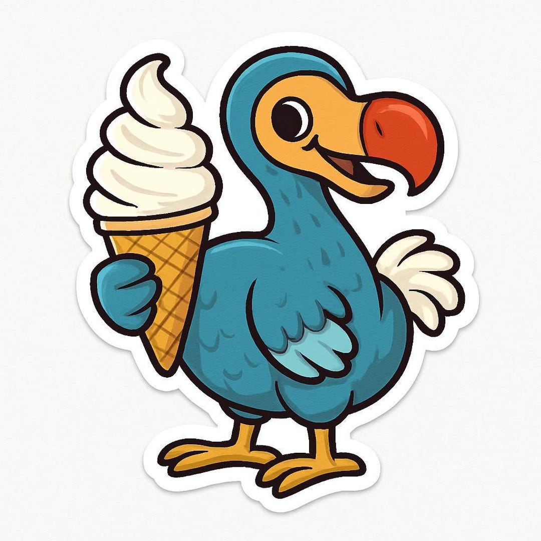 Dodo Sticker Sticker Dodo â Funny Dodo Bird Car Sticker in Watercolor Look for Car ...