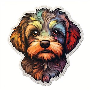 2x Bolonka Zwetna autostickers – weerbestendige hondenstickers in een set voor op de autoruit en laptop – cadeau-idee voor Bolonka-fans en -liefhebbers