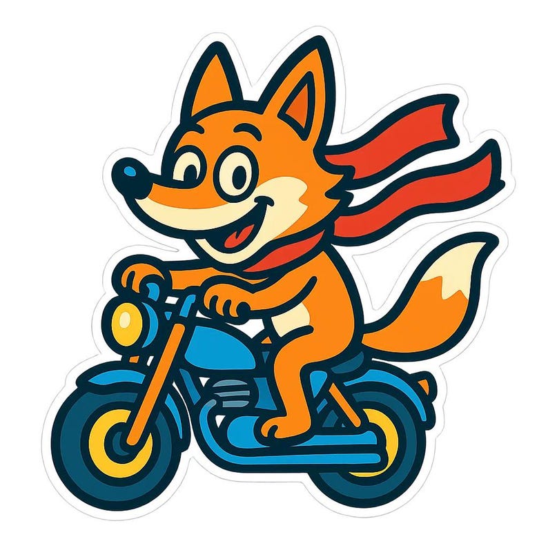 Stupidfox Sticker 4X Funny Cartoon Fox Sticker Watercolor Funny Fox Sticker Funny Animal ...