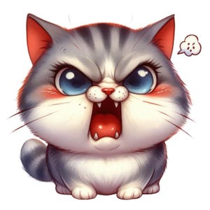 Cheeky Grumpy Cat Sticker – Funny cat motif as wall tattoo & car sticker