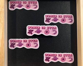 women in stem sticker, feminism sticker, water bottle sticker, laptop sticker, waterproof sticker, stem sticker, woman sticker