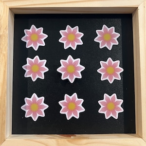 pink flower sticker, water bottle sticker, laptop sticker, waterproof sticker, flower sticker, pink sticker, floral sticker