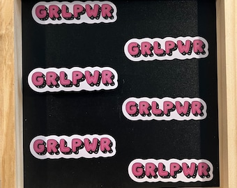 girl power sticker, feminism sticker, water bottle sticker, laptop sticker, waterproof sticker, girl sticker, woman sticker