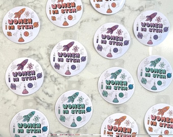 women in stem sticker, feminism sticker, water bottle sticker, laptop sticker, waterproof sticker, stem sticker, stem sticker
