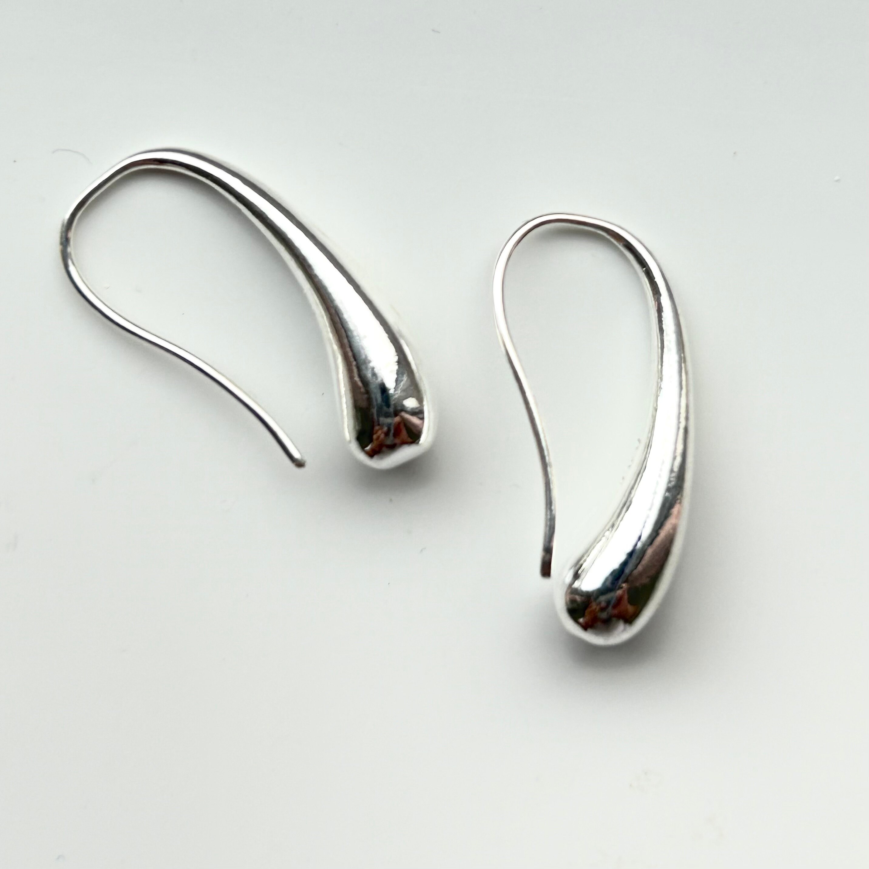 Silver Teardrop Dangle Earrings 925 Streling Silver Earrings Waterdrop