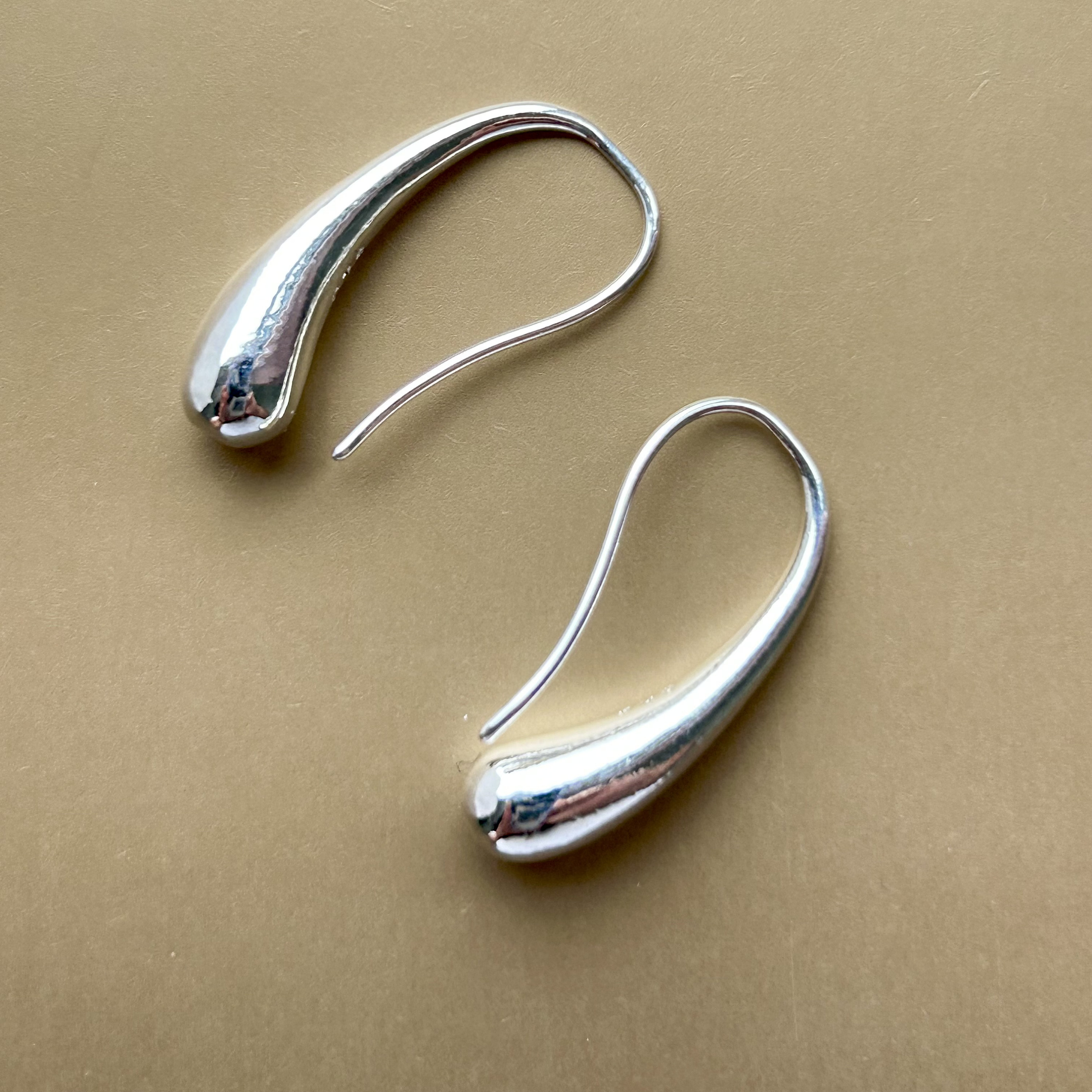 Silver Teardrop Dangle Earrings 925 Streling Silver Earrings Waterdrop