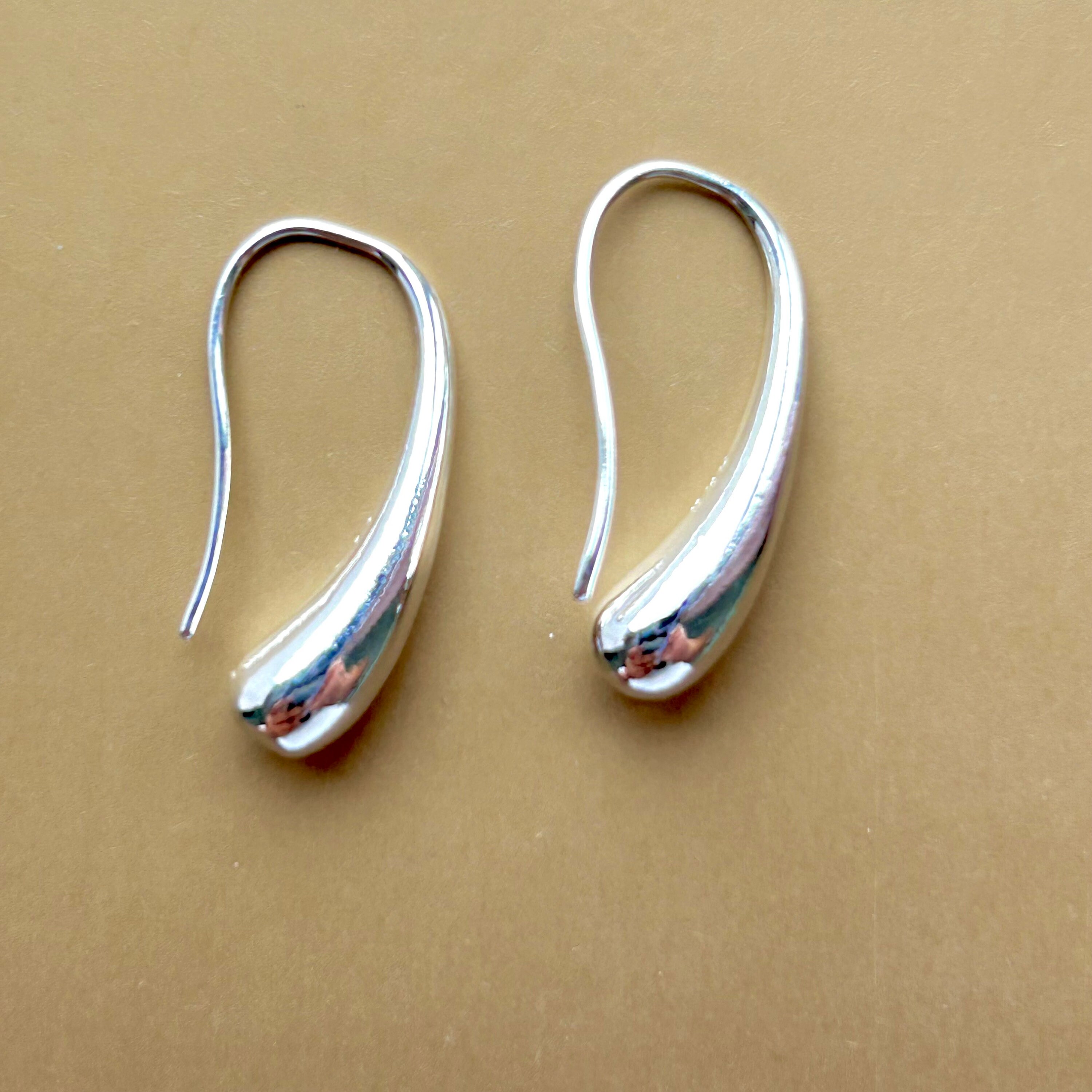 Silver Teardrop Dangle Earrings 925 Streling Silver Earrings Waterdrop