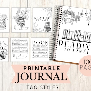 Printable Reading Journal | Reading Log | Book Tracker | Book Journal | Reading Planner | Reading Tracker| Reading Goals| Reading Challenges