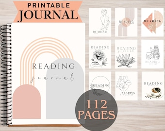Printable Reading Journal, Book Tracker, Reading Log (PDF Download)