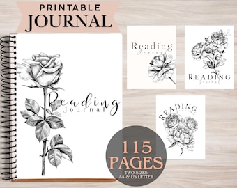 Reading Planner Printable, Reading Journal PDF, Book Reading Journal, Monthly Reading Log, Book Shelf Tracker, Instant Digital Download 2026