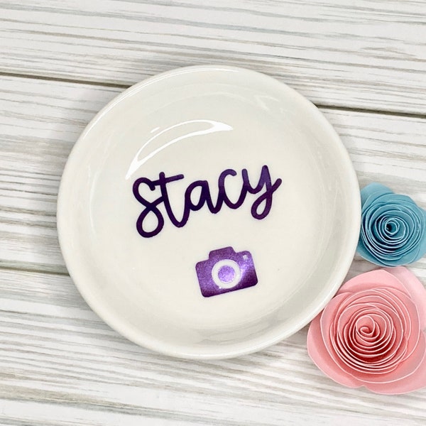 Personalized Photographer Gifts For Women, Photography Gifts For Her, Family Photographer Ring Dish, Wedding Photographer Gift, Ring Holder