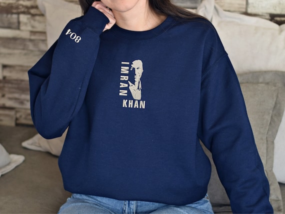 Imran Khan Embroidered Sweatshirt - Unisex Political Support Crewneck
