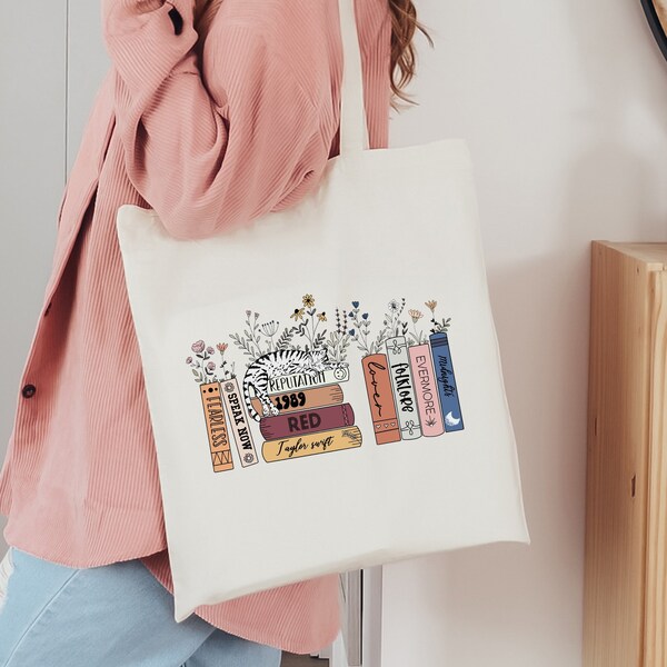 Cat Tote Bag, Cat Lovers Gift, Book Bag, Library Bag, Gift for Her