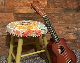 Decorative Round Wooden Stool